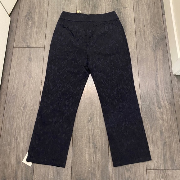 For Love & Lemons Luella Jacquard Cigarette Crop Pants Size L NWT - Picture 8 of 13